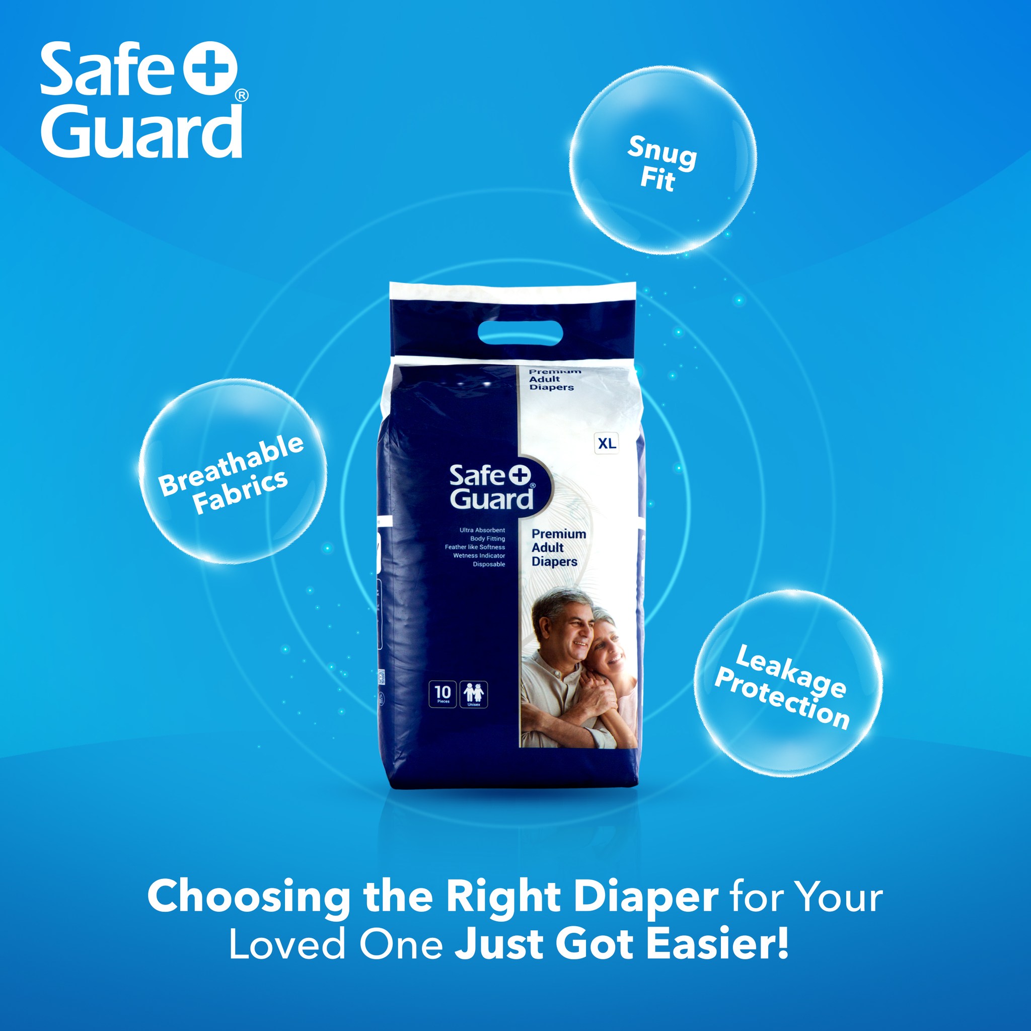 Safeguard Premium Adult Diapers Pack