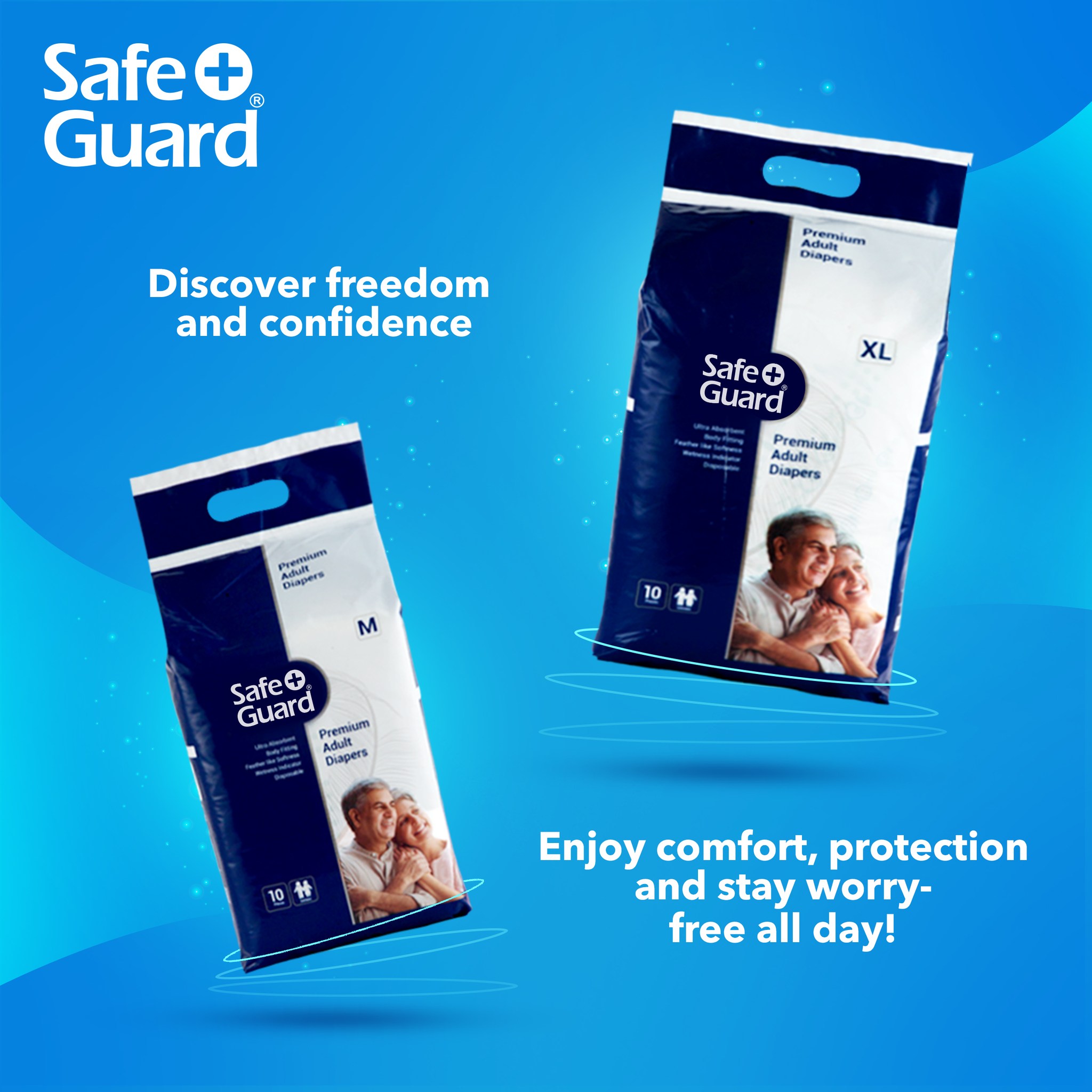 Safeguard Overnight Protection Diapers Pack